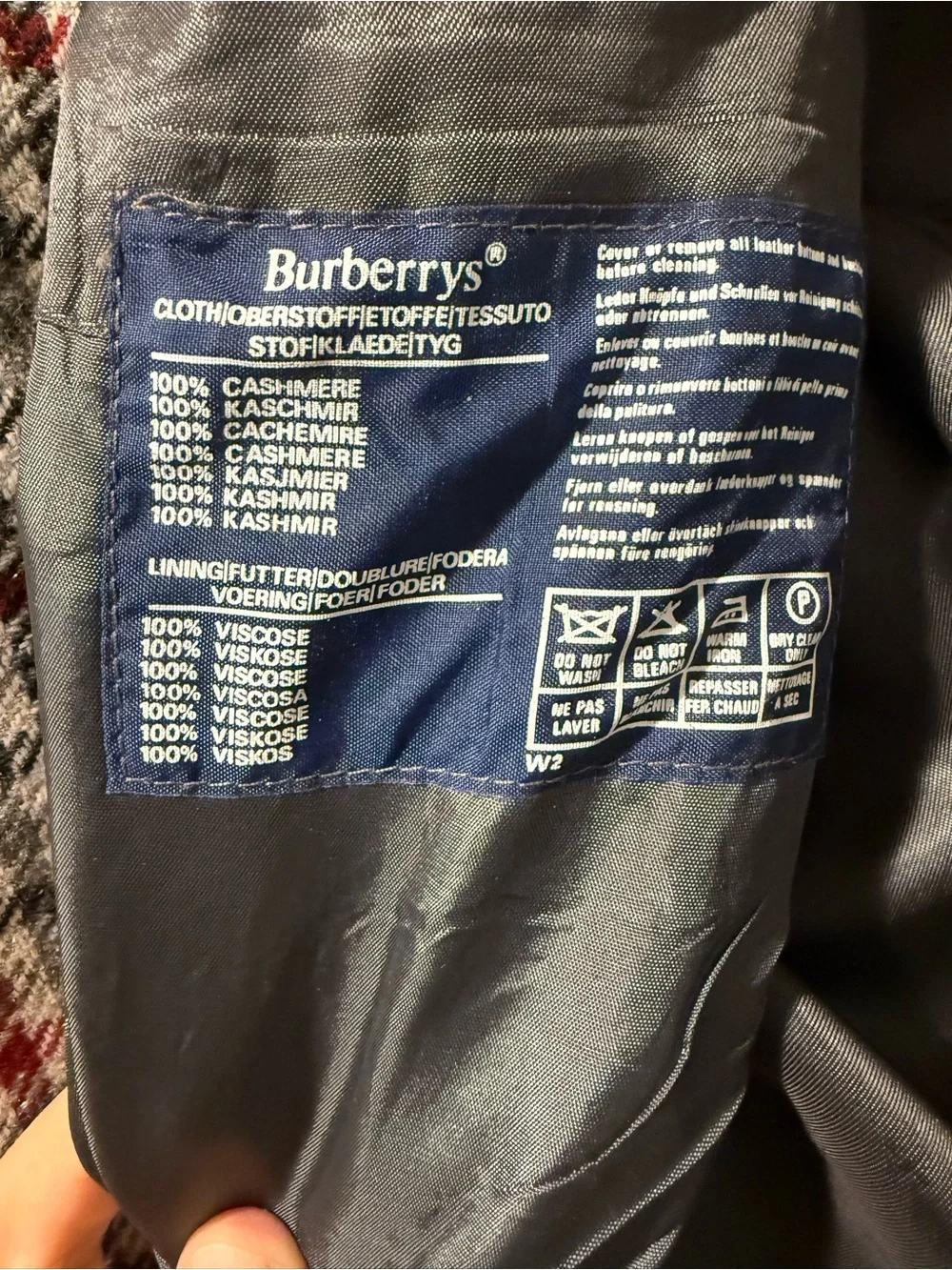 Vintage Burberrys 100% Cashmere Sports Coat Made In England Size 40 Short